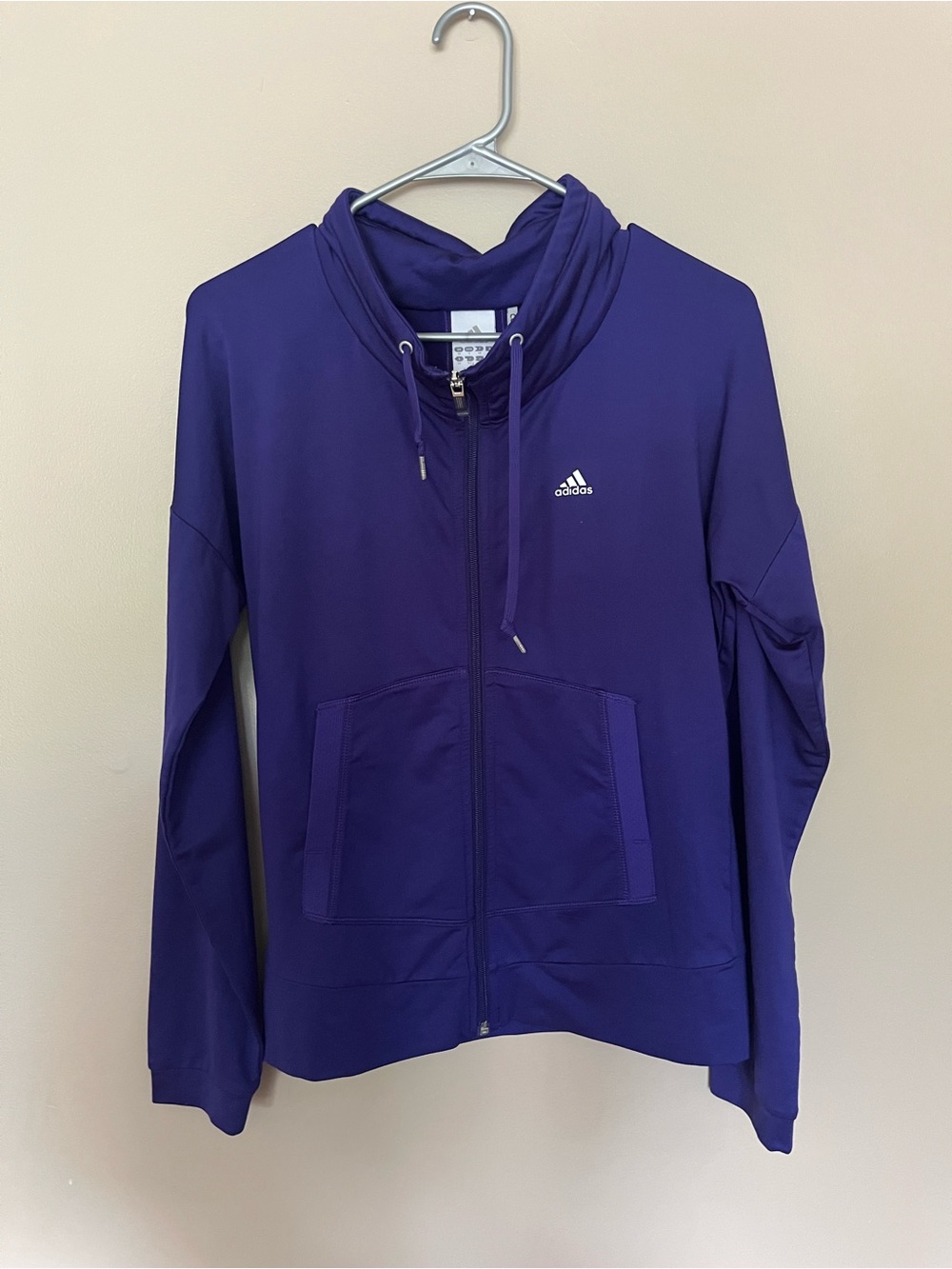 Adidas Women's Vibrant Purple Zip-Up Hoodie
